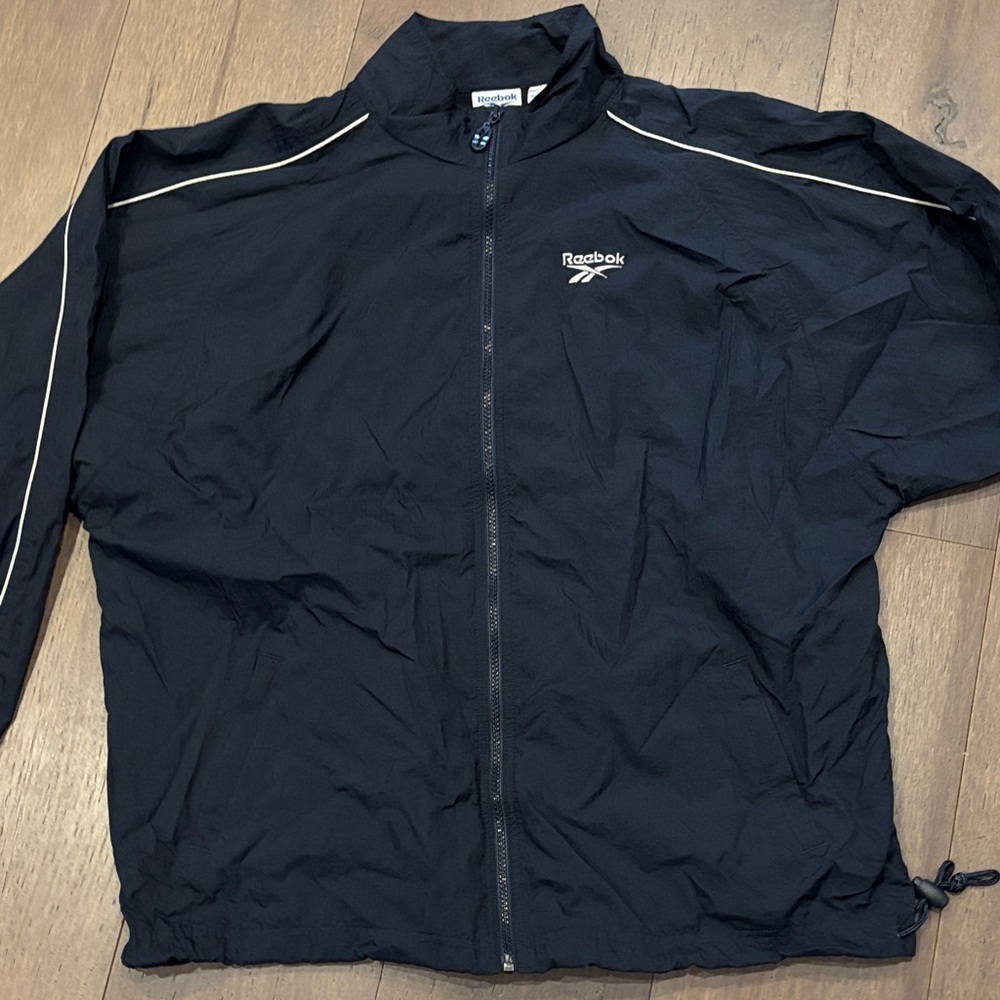 Reebok Men's Black Windbreaker Jacket